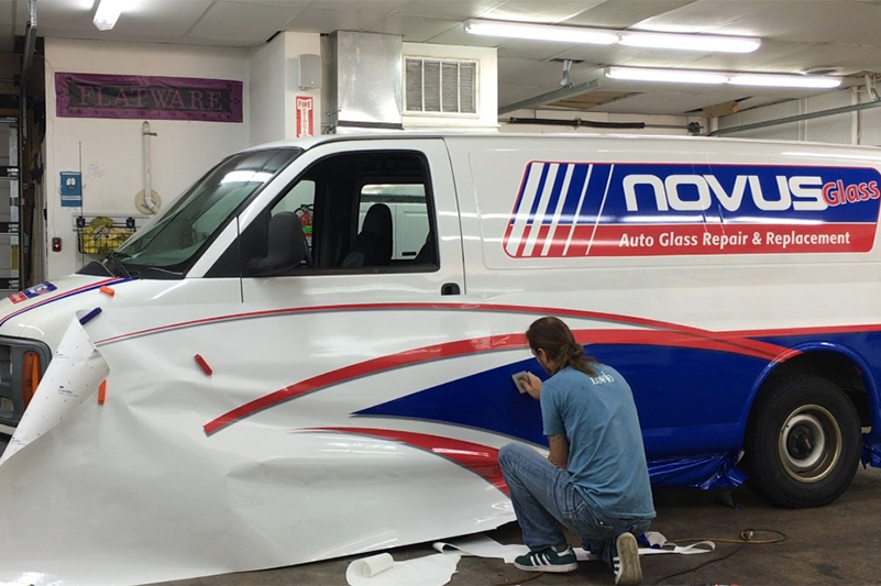 Custom vehicle vinyl wrap – Touch of Shade Colorado Springs