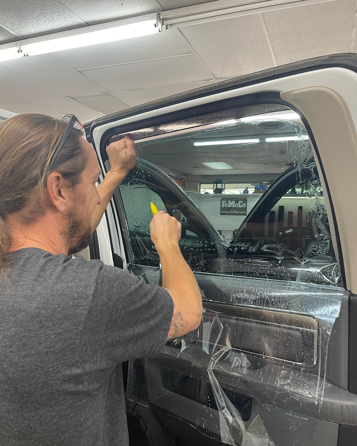 Touch of Shade shop interior — window tinting installation